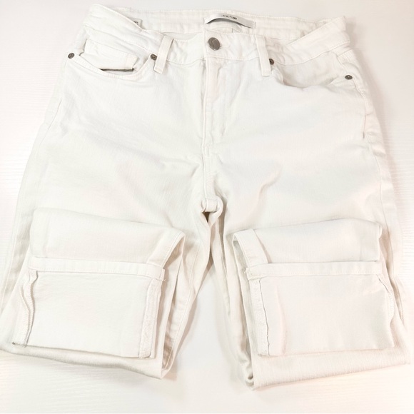 Joe's Jeans White Cuffed 24” Cropped Capri Denim Pants - Picture 9 of 14